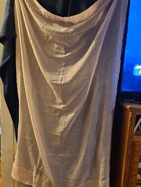 6 Pc Vintage Light Pink Sheer  Curtain